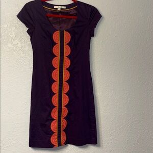 Boden Size 2 P Women’s Purple Cap Sleeve Dress knee length